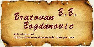 Bratovan Bogdanović vizit kartica